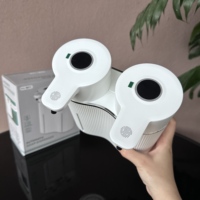 Distributeur de savon automatique sans contact à double pompe 2-en-1, mousse et gel, double sortie, grande capacité 800 ml, batterie 2400 mAh pour usage domestique
