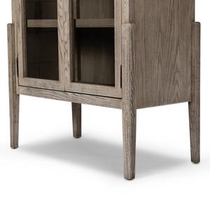 America Style Storage Cabinet <b>Solid</b> <b>Wooden</b> Bookshelves <b>Bookcases</b> with Glass Door - Product Image 6
