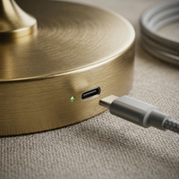 Lampe de table sans fil portable pour la décoration intérieure, idéale pour les mariages, avec abat-jour plissé vert, base à tige, style vintage, rechargeable