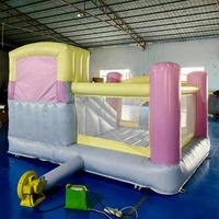 Maison de rebond gonflable commerciale château rebondissant château gonflable fête maison de rebond gonflable avec piscine et toboggan