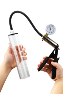 Pompa a Vuoto per Ingrandimento Maschile con Manometro, Cilindro in Acrilico 2.5'*9', Impugnatura in Silicone, Impugnatura a Pistola in Ottone - Product Image 5