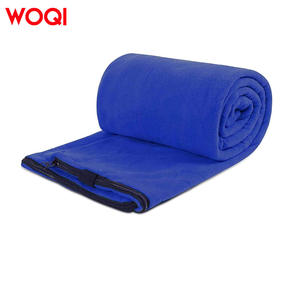 Forro de saco de dormir de lana Woqi, tipo sobre de 75 pulgadas, transpirable, de poliéster azul, para adultos, para acampar en interiores. - Product Image 2