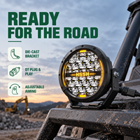 Feux de route LED HSSH 9 pouces 160W, faisceau combiné Osram rond blanc, feux de route pour camion, SUV, Jeep 4x4