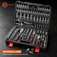 Kit d'outils de mécanicien B&T 171 pièces avec clé à cliquet et douilles, coffret en plastique, OEM ODM, fourniture directe d'usine