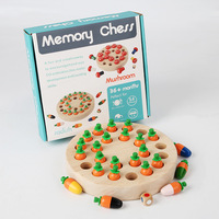 Jeu de mémoire en bois amusant avec carottes, jeu d'intelligence éducatif pour enfants de 7 à 12 ans, emballage en boîte colorée, interactif