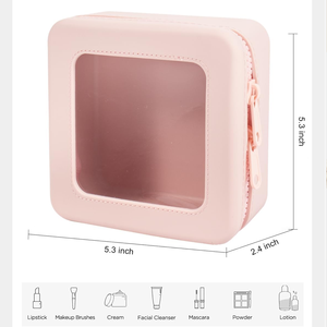 <b>Mini</b> Waterproof Clear Silicone Makeup Bag Portable Travel Toiletry Organizer with Zipper Cute Cosmetic Pouch for Women Girls - Product Image 6