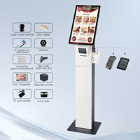 AWSTOUCH Borne de paiement libre-service à écran tactile sur pied pour l'outre-mer, Kiosque de commande autonome, Caisse enregistreuse