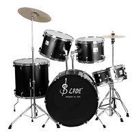 SLADE Brand OEM ODM Cheap Wholesale Adult Percussion Instrument Church School Music 5 Drums 2 Cymbals Drum Kit Drum Set