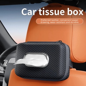 Porte-serviettes <span class=keywords><strong>rectangulaire</strong></span> extra large en cuir PU, boîte à mouchoirs <span class=keywords><strong>rectangulaire</strong></span> pour siège arrière de voiture, porte-mouchoirs pour voiture - Product Image 6