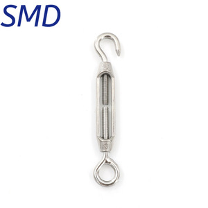 Tendeur SMD en acier inoxydable 304, corps ouvert, crochet et œillet, métrique, droite, poli, pour l'industrie générale - Product Image 4