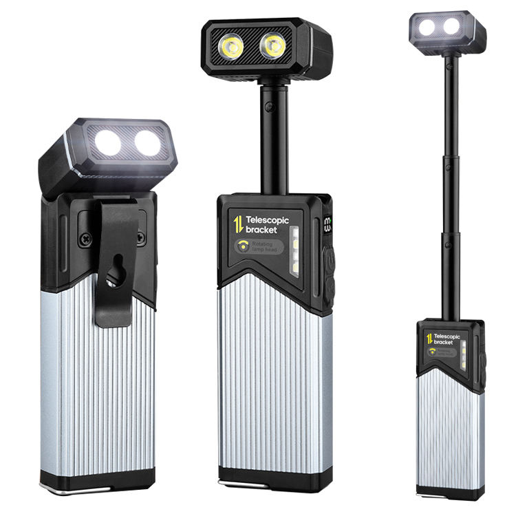 USB Rechargeable Telescopic Bracket Strong Magnet COB LED Working Light
