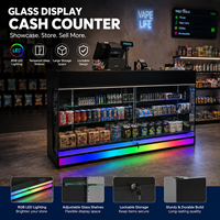 Maßgefertigte LED-Glasvitrine mit RGB-Beleuchtung Aluminiumlegierung Einzelhandels-Displayvitrine für Geschäfte & Läden