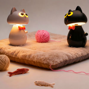 Nouveau produit : Lampe de nuit pour chat avec commande tactile, lumière réglable, rechargeable, adaptée pour la chambre à coucher, la table de chevet, la <span class=keywords><strong>lecture</strong></span> - Product Image 2