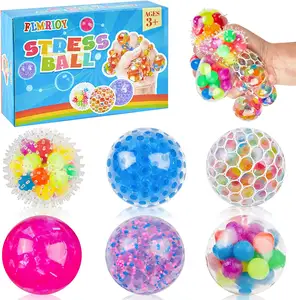 High Quality Fidget Stress Ball Vent Water Beads Toys Anti-stress Relief TPR Squeeze Soft Press Toys For Kids