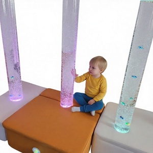 Columna Sensorial de Burbujas LED que Cambia de Color, Base de Juego Suave para Exteriores, para Terapia del Autismo, Área de Juego Escolar - Product Image 3