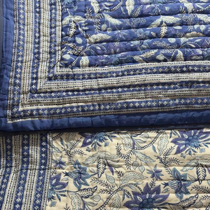 Tendance Handloom Rajasthani Voile BeddingSet Couette À La Main Réversible Razai HandBlock Rajasthani Imprimé Patchwork Chaud Couette - Product Image 1