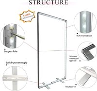 Boîte à lumière LED sans cadre SEG avec logo personnalisé, design résistant aux intempéries - Bordure en silicone, affichage graphique, support en aluminium