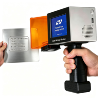 Machine de marquage laser portative Yaomatec 10W, pour usage domestique, petite imprimante laser pour logos, textes et numéros de lot sur plaques en acier inoxydable