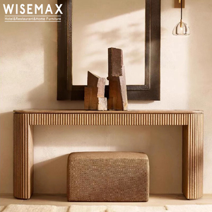 WISEMAX mobili in stile minimalista massello legno di quercia trucco vanità Console toletta e unità TV per soggiorno camera da letto - Product Image 1