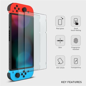 2 paquetes de película protectora de pantalla de vidrio <span class=keywords><strong>templado</strong></span> transparente antiarañazos para Nintendo <span class=keywords><strong>Switch</strong></span> <span class=keywords><strong>Oled</strong></span> Lite <span class=keywords><strong>Switch</strong></span> 2 - Product Image 3