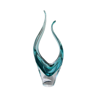 Esculturas Modernas de Cristal Azul de China para Decoración de Mesa en Hogar u Oficina - Recuerdos para Bodas, Cumpleaños, Halloween, Navidad