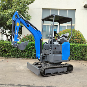 Miniexcavadora de tipo oruga con alta potencia de excavación, color azul, para reparación de cuevas y uso en construcción. - Product Image 3