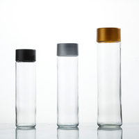 Bouteille d'eau en verre avec bouchon à vis 500ml 750ml 1000ml avec logo personnalisé en gros
