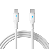 Kabel Pengisian Daya PD 60W Super Cepat, Kabel Data USB-C ke USB-C, Pengisian Cepat Tipe C
