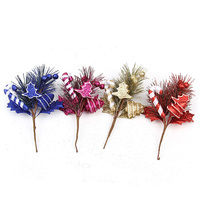 Christmas Berry Decoration Christmas Glitter Pine Needles And Berry Christmas Picks Christmas Tree Decoration