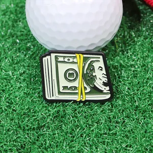 US Dollar Revers Badge Gold Golf Cap Clip Marker Hoge Kwaliteit Metalen Legering Relatiegeschenken Groothandel Op Maat