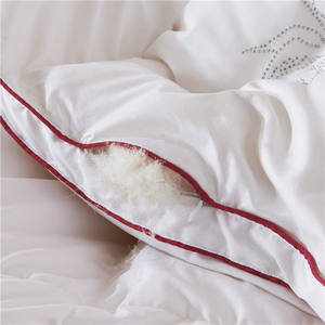 Edredón de <span class=keywords><strong>cama</strong></span> doble cálido de invierno de 200x230cm, edredón de satén con hilo de plumón de ganso blanco para el hogar y el Hotel - Product Image 2