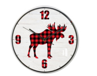 Jam Dinding Plastik Logo Kustom Desain Sederhana Bulat 12 Inci 30Cm Die Wanduhr