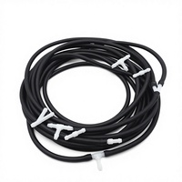 Accessoires de voiture, kit de tuyau de pulvérisation de lave-glace de pare-brise avant de remplacement, kit de tuyau d'essuie-glace, tuyau avec connecteur de tube, connecteur Y/I/T