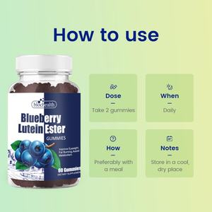 Suplemento para la vista, gomitas de luteína para apoyar la salud de los ojos, con luteína y zeaxantina, fórmula diaria con zinc, vitaminas para la visión - Product Image 4