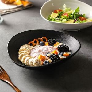 Tazón de Cerámica para Desayuno, Yogur, Avena, Ensaladas y Frutas, de Porcelana, 8.5 Pulgadas, Negro Mate, para Postres - Product Image 3