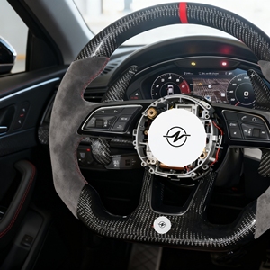 Volante de fibra de carbono Ever-Carbon Racing ECR, superventas, <span class=keywords><strong>precio</strong></span> de fábrica, para <span class=keywords><strong>Audi</strong></span> <span class=keywords><strong>S1</strong></span> S3 S4 S5 S6, volante de coche - Product Image 4