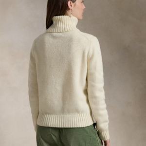 Pull à col roulé personnalisé, pull à manches longues, hauts pulls en tricot épais pour femme vêtements d'hiver - Product Image 2