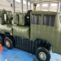 Réplique gonflable décorative d'obus/canon d'artillerie pour l'extérieur / Modèle gonflable de véhicule lanceur pour l'entraînement et les exercices