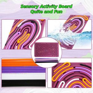 Tablero Sensorial Plegable de Espuma de Silicona y PU, Juguete de Actividades para Calmar el Estrés, la Ansiedad, el TDAH y el Autismo, Juguete Sensorial Silencioso de Plástico - Product Image 2