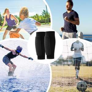 En gros : Manchons de compression pour protège-tibias de football avec rembourrage en mousse pour mollets et coussinets alvéolés, Legging de sport et équipement de football - Product Image 6