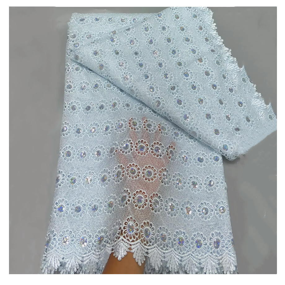 White Cord Lace Fabric High Quality Wedding Fashion