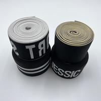Precio bajo logotipo personalizado impreso Web tejido correa elástica ropa interior Nylon Spandex pliegue sobre banda elástica