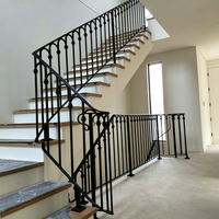 Rampe d'escalier moderne en fer forgé sur mesure, garde-corps pour escalier en colimaçon, clôture de balcon, directement de l'usine
