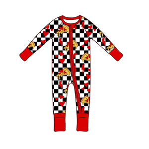 Детская одежда унисекс с принтом ко Дню святого Валентина, экологичная, вязаная, с двусторонней молнией, с длинным рукавом, из бамбука, для сна - Product Image 6