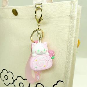 พวงกุญแจม้วนรูปเค้กการ์ตูนแบบใหม่พวงกุญแจ3D พีวีซีน่ารัก - Product Image 5