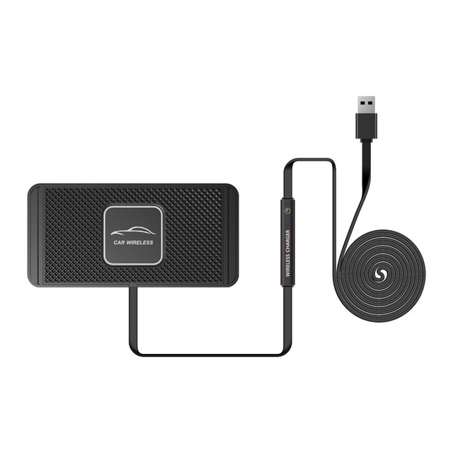 Wireless Charger Car Silicone Pad Stand for iPhone 14 13 12 Xiaomi Samsung Mobile Phone Fast Car Wireless Charging