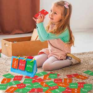 69 Piezas de Tarjetas Manipulables para Juegos de Matemáticas, Herramienta de Aprendizaje, Tabla de Conversión entre Decimales, Porciones y Fracciones - Product Image 5