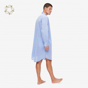 <span class=keywords><strong>Camicia</strong></span> da <span class=keywords><strong>notte</strong></span> da <span class=keywords><strong>uomo</strong></span> in cotone organico Eco Friendly abbigliamento da salotto da <span class=keywords><strong>uomo</strong></span> a manica lunga sostenibile - Product Image 5