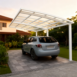 Moderno e Resistente <span class=keywords><strong>Tettoia</strong></span> in Alluminio <span class=keywords><strong>a</strong></span> <span class=keywords><strong>Sbalzo</strong></span> con Tetto in Policarbonato <span class=keywords><strong>per</strong></span> Parcheggio <span class=keywords><strong>Auto</strong></span> all'Aperto - Product Image 1