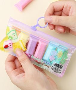 Surligneurs créatifs en plastique mignons en forme de bonbons, 6 couleurs, encre sûre, mini stylos fluorescents pour enfants, cadeau - Product Image 3